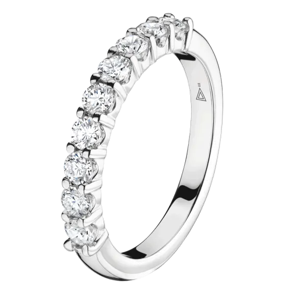 Lepage Majeste wedding band white gold 0.38ct diamonds