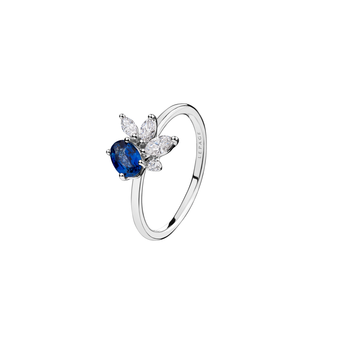 Lepage Archives ring sapphire and diamonds