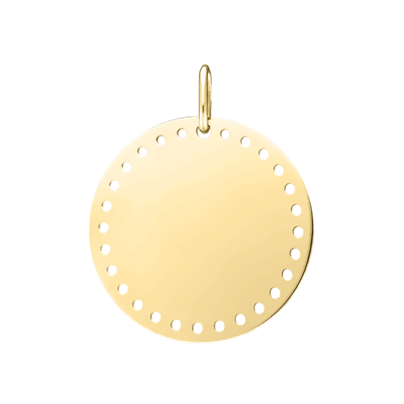 Cotillion YG 20mm Medal Pendant