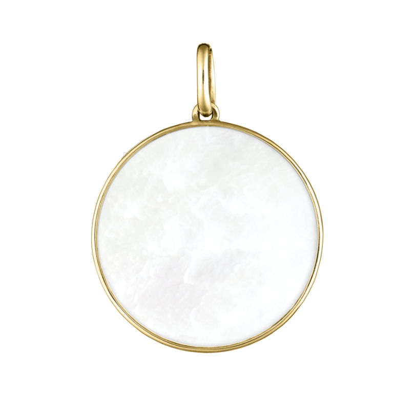 YG Lune 18mm MOP Medal Pendant