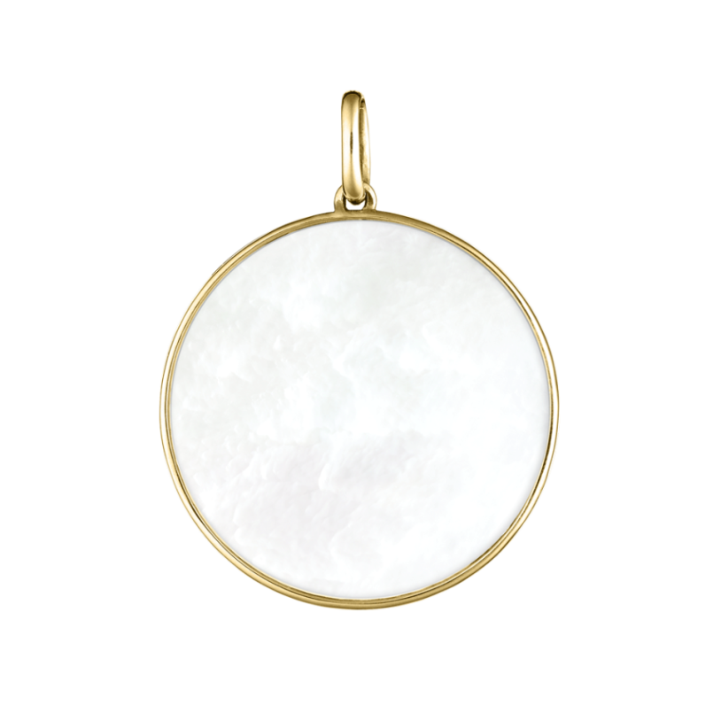 YG Lune 20mm MOP Medal Pendant