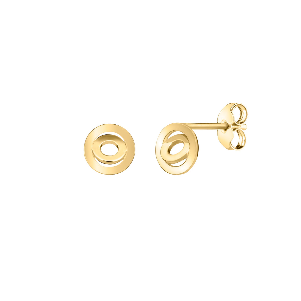 Lepage Alba YG  Circle stud earrings