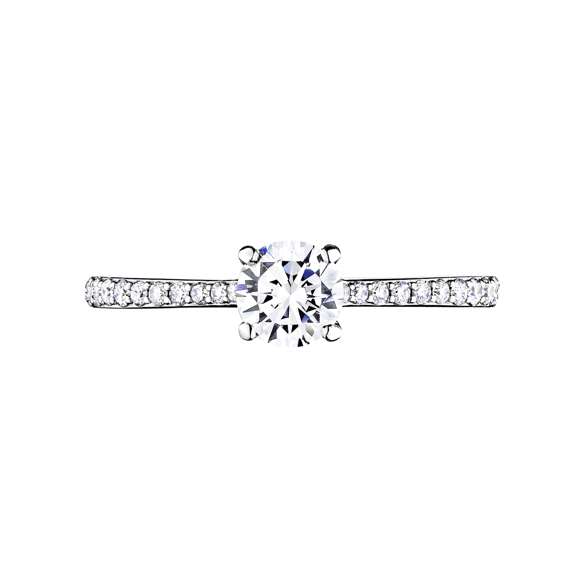 Lepage Demoiselle engagement ring white gold 0.50ct diamond