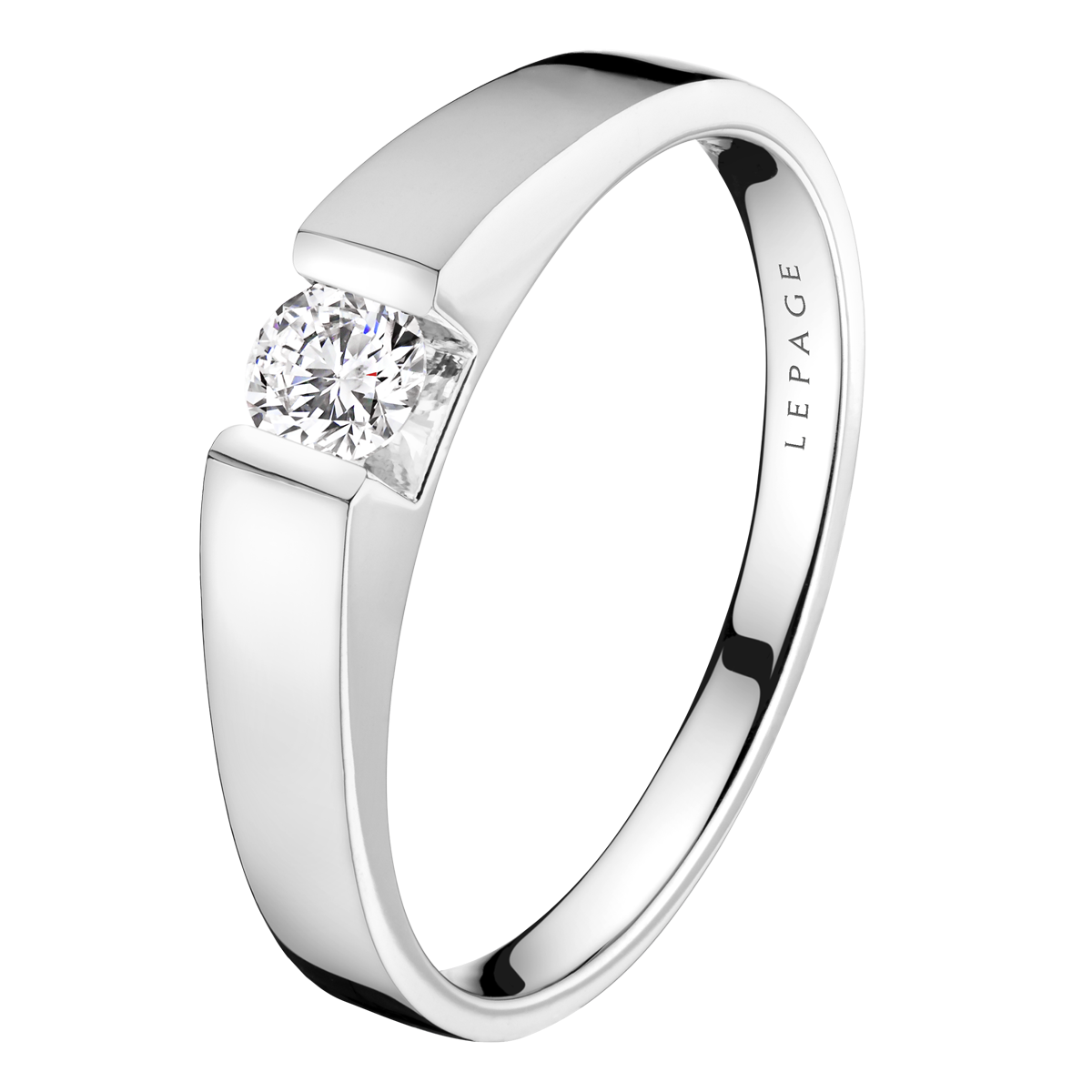 Lepage Audacieuse engagement ring white gold 0.20ct diamond