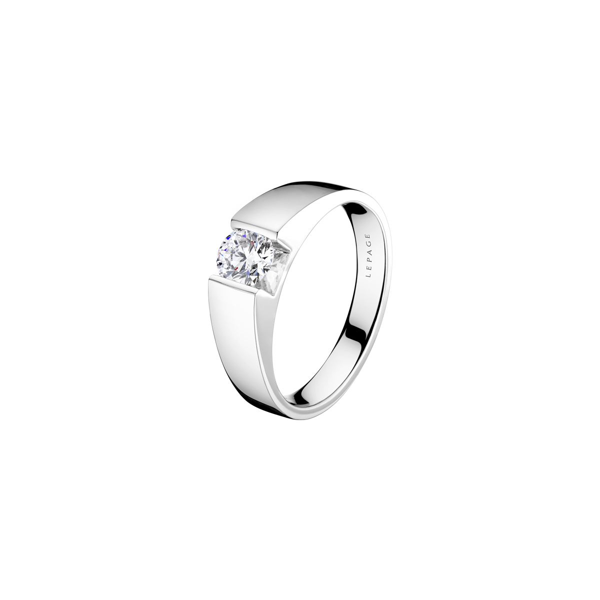 Lepage Audacieuse engagement ring white gold 0.50ct diamond