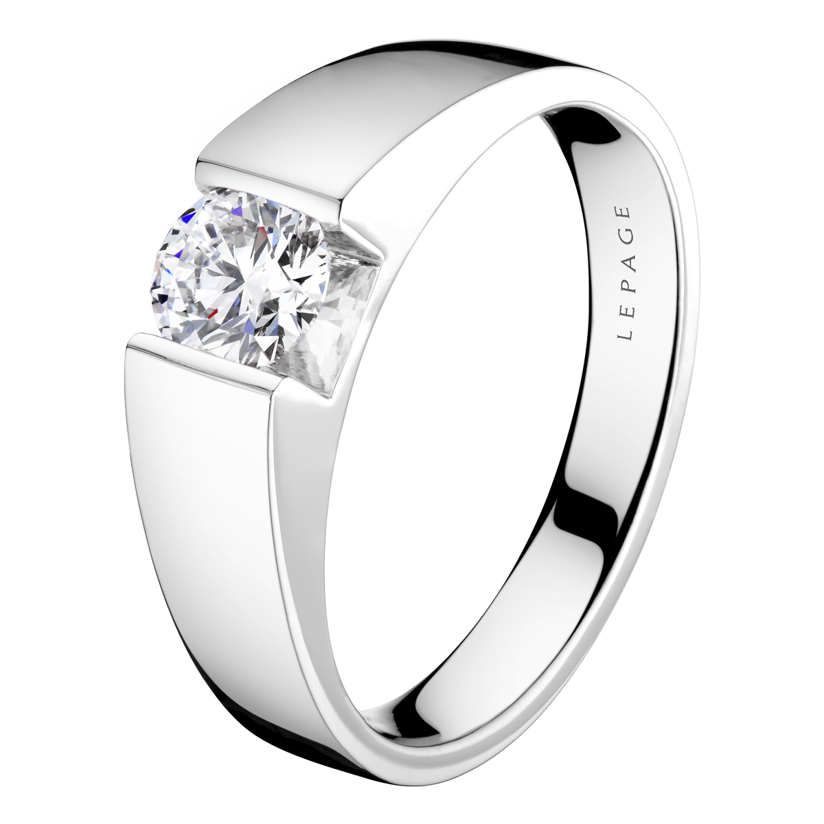 Lepage Audacieuse engagement ring white gold 0.50ct diamond