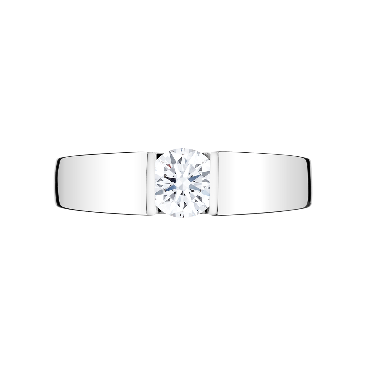 Lepage Audacieuse engagement ring white gold 0.50ct diamond