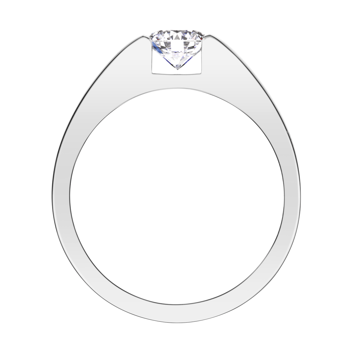 Lepage Audacieuse engagement ring white gold 0.50ct diamond