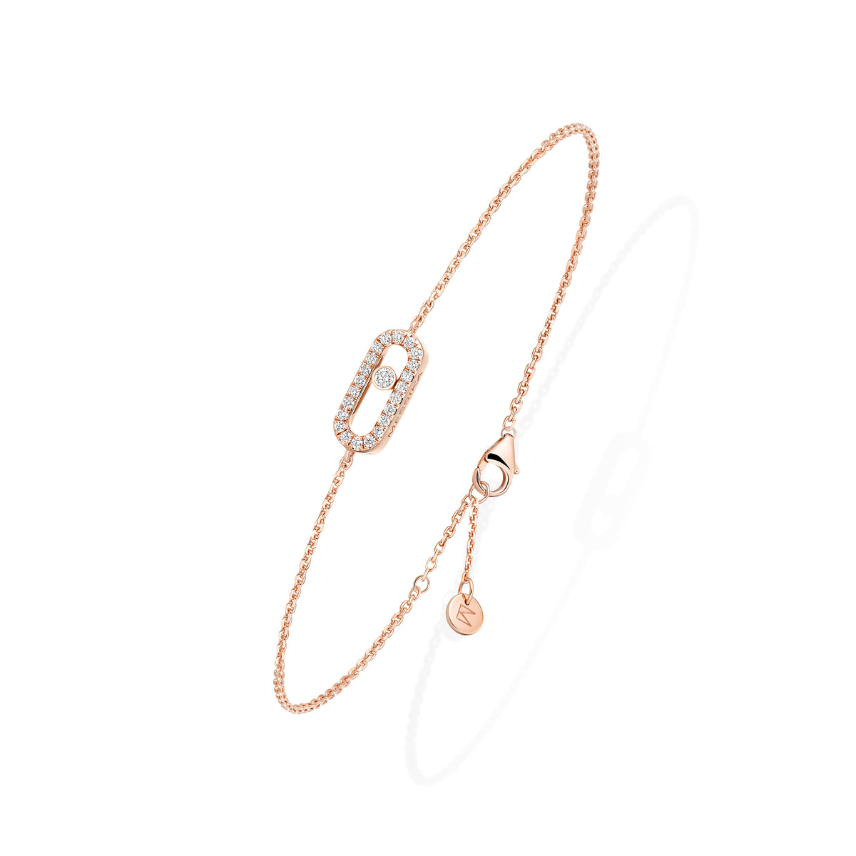 Messika Cares Pave Diamond Bracelet Pink Gold