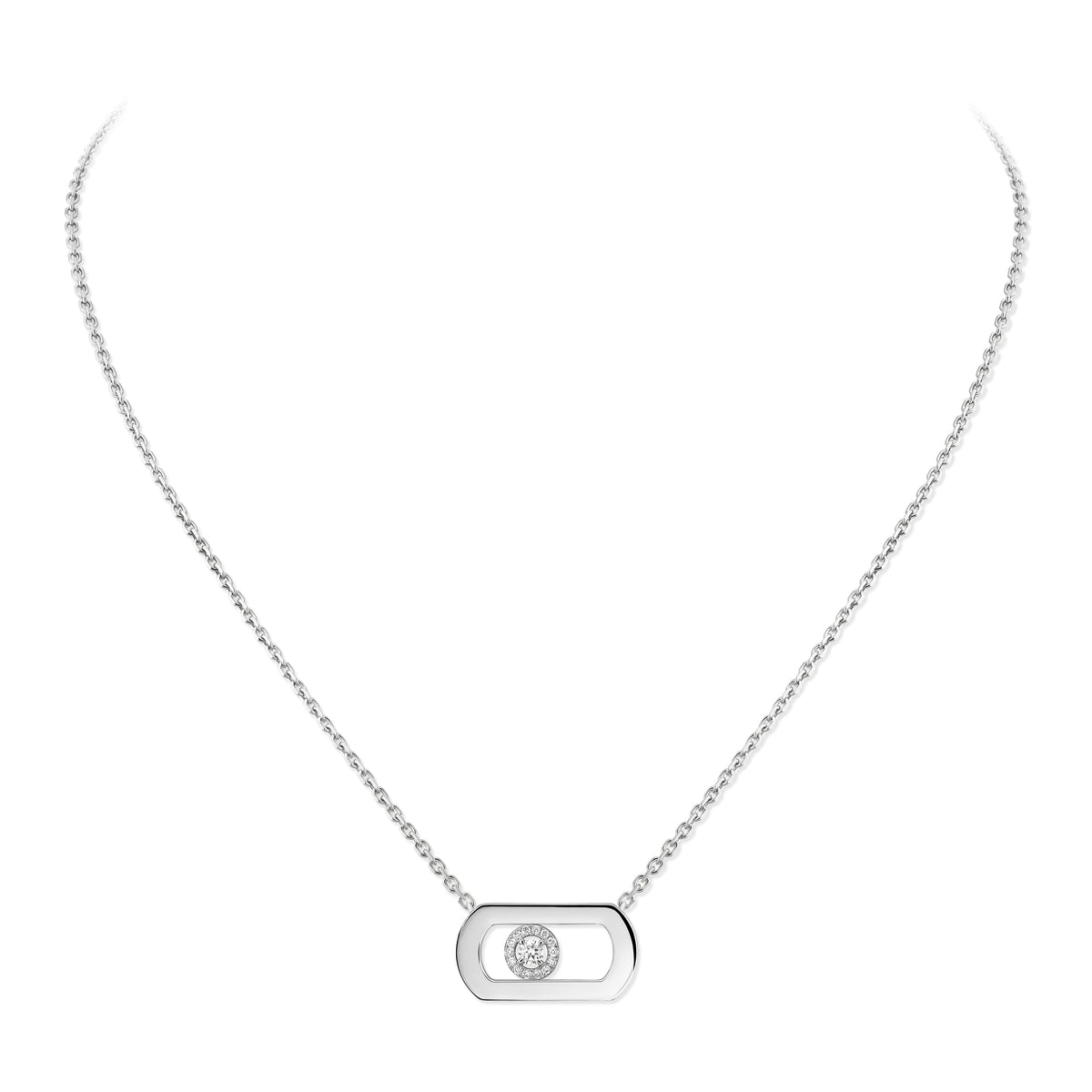 So'Move White Gold Diamond Necklace