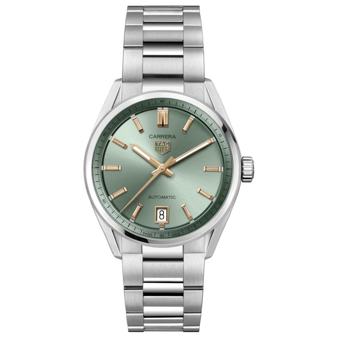 Carrera date 36mm Green