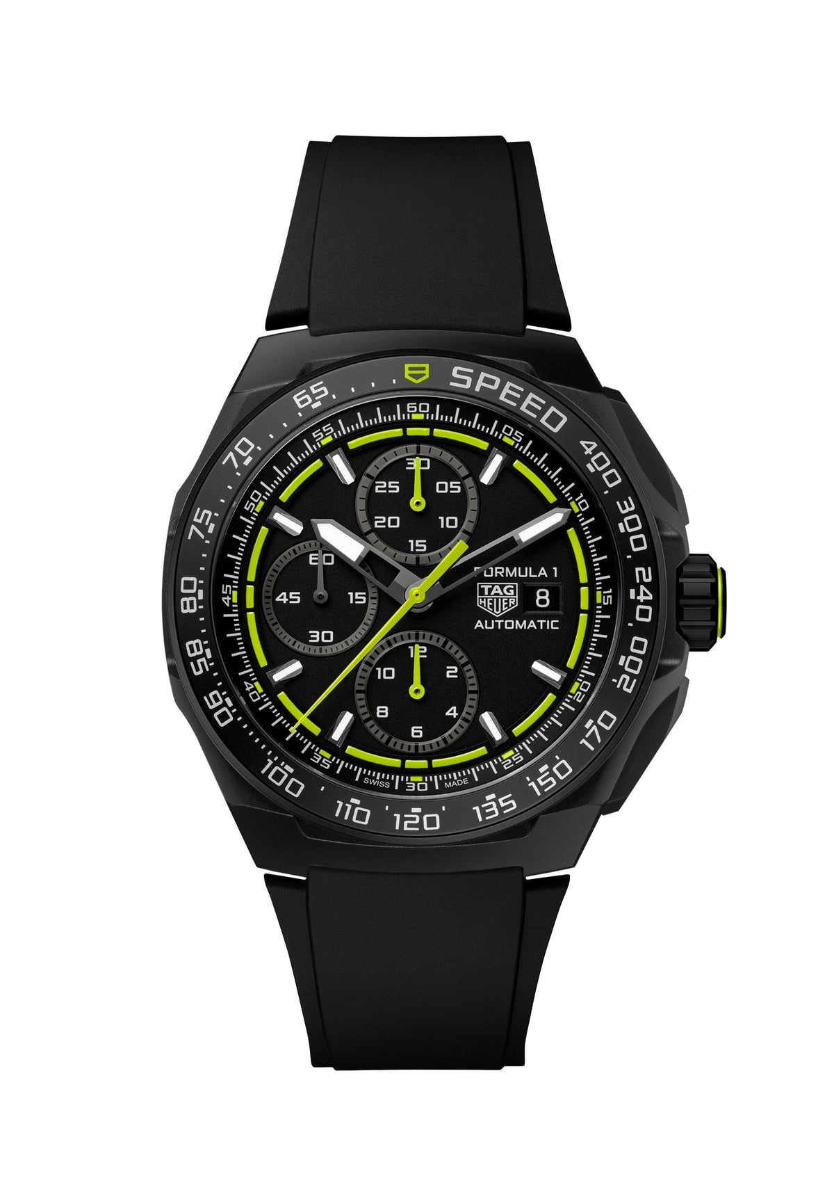 44mm Formula 1 Black dial Black rubber