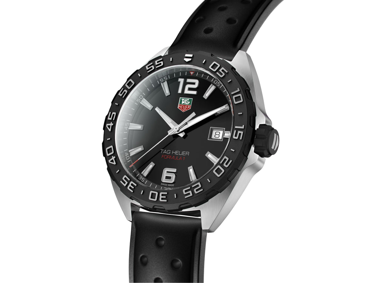F1 41mm Steel Black Rubber