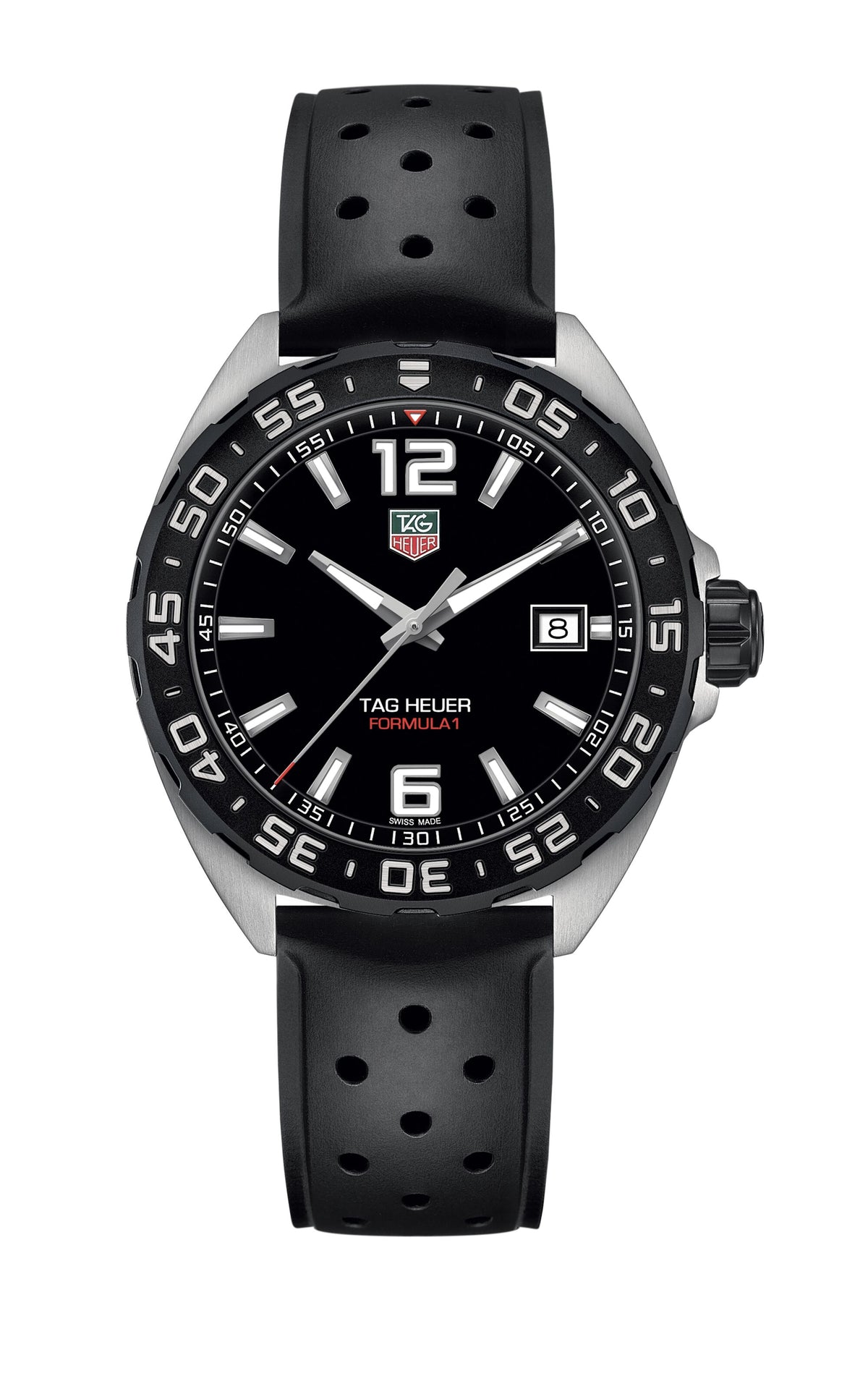 F1 41mm Steel Black Rubber