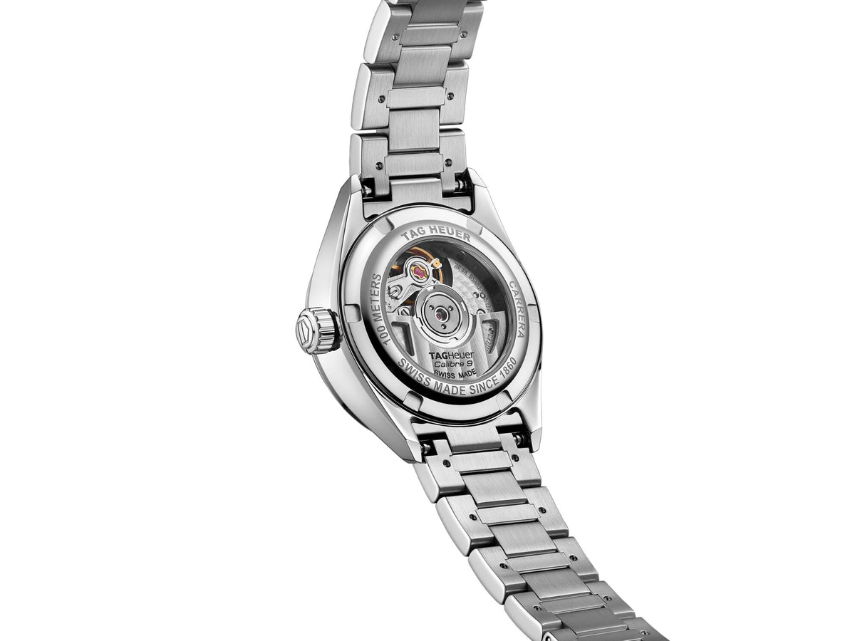 Carrera 29mm Steel with diamonds