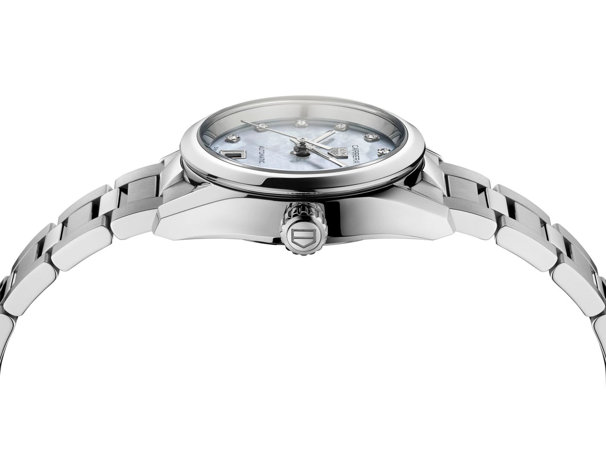 Carrera 29mm Steel with diamonds