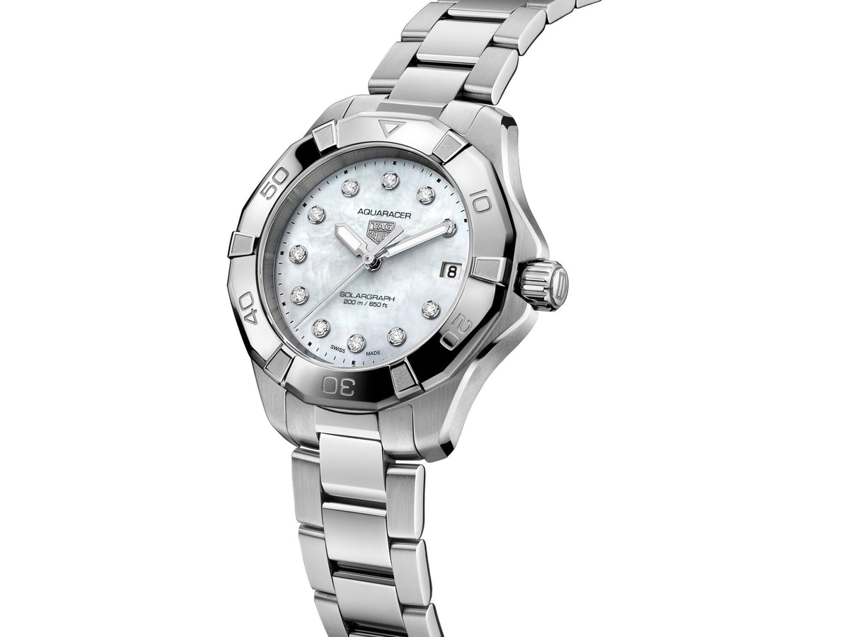 Aquaracer 34mm White MOP steel