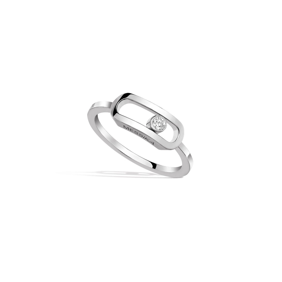 Move Uno Diamond Ring Large White Gold