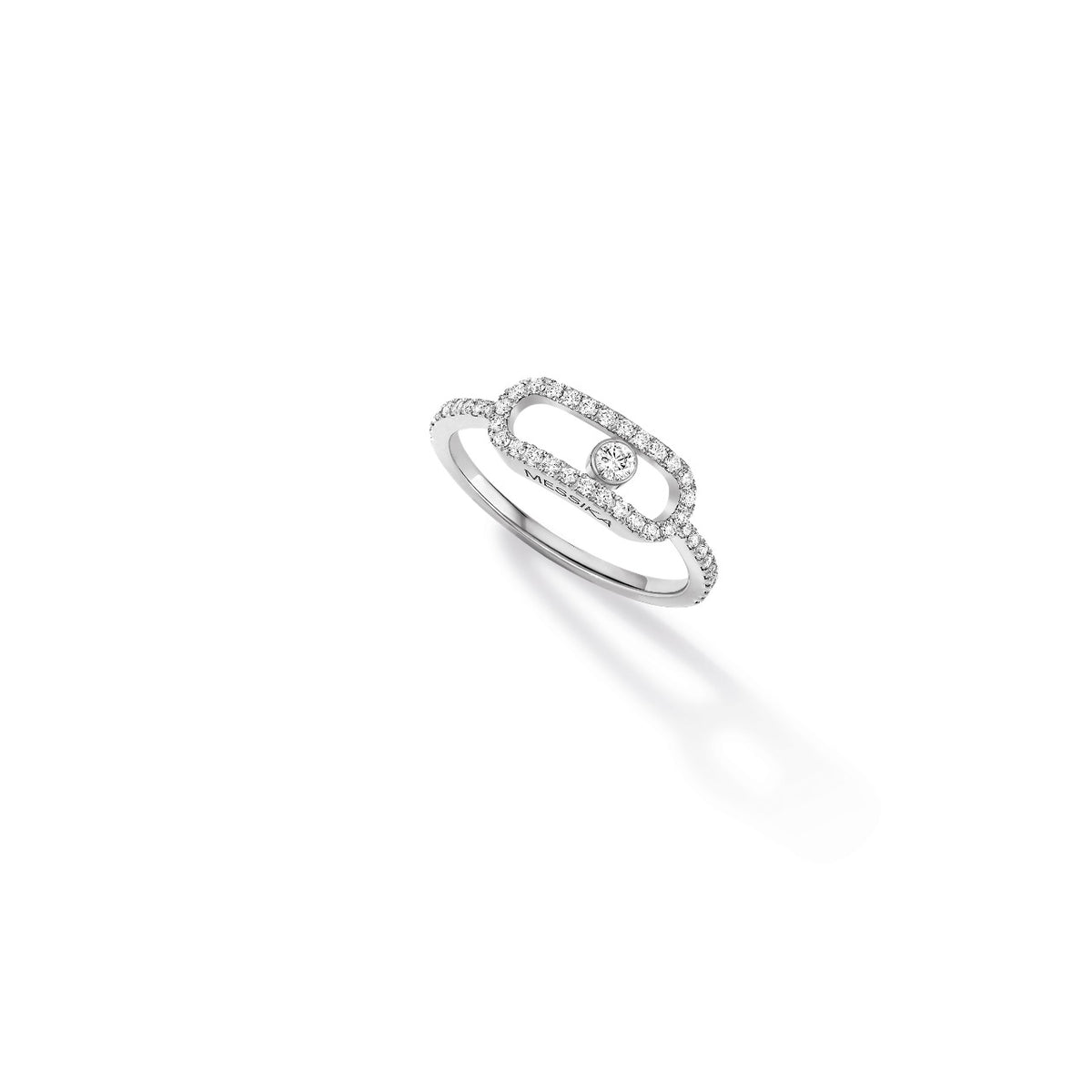 Move Uno Pavé-set Diamond Ring White Gold